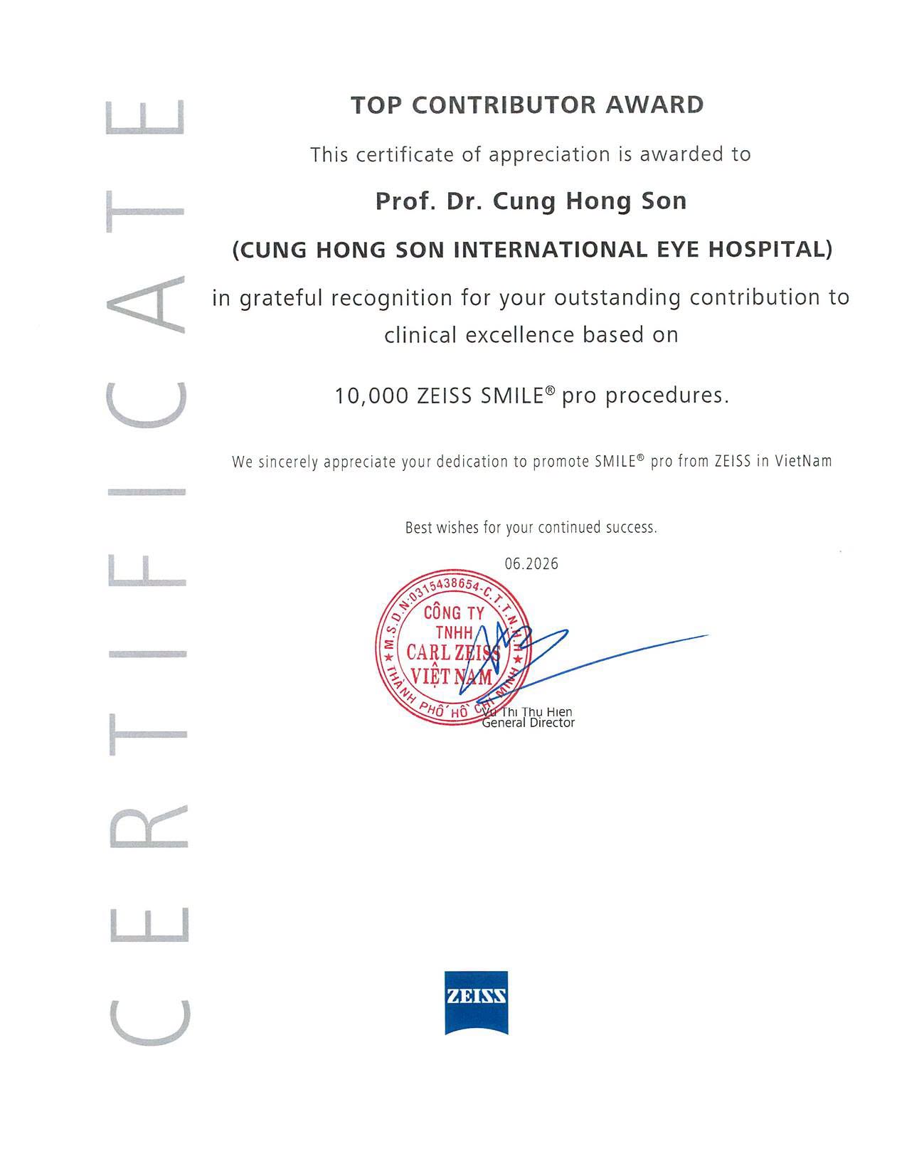 HƠN 10.000 CA PHẪU THUẬT SMILE PRO THÀNH CÔNG! MỐC SON LỊCH SỬ CỦA BỆNH VIỆN MẮT QUỐC TẾ CUNG HỒNG SƠN🎉